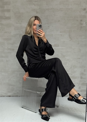 Emmett heavy sateen bedaz buks Black Neo Noir 